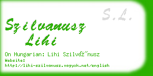szilvanusz lihi business card
